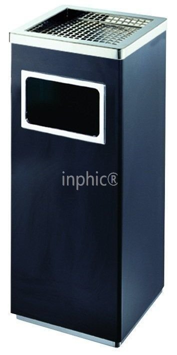 INPHIC-不鏽鋼正方形歐式酒店賓館大廳立式座地煙灰菸灰垃圾桶用品果皮桶 黑色