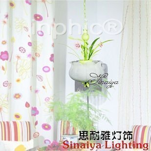 INPHIC-韓式玫瑰花吊燈 簡約田園鐵藝燈具 時尚創意客廳臥室花草燈