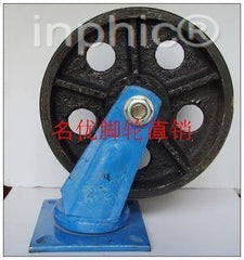 INPHIC-五金吋加重型鑄鐵輪加厚鐵板萬向輪輪子單輪承載3噸