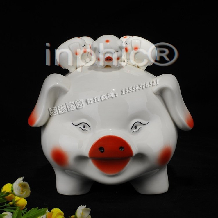 INPHIC-創意可愛大款五子豬存錢罐 儲蓄罐儲錢罐禮盒裝 可愛豬儲錢罐