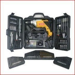 INPHIC-138件套大功率1080W衝擊電鑽 帶水平儀 無極變速正反轉