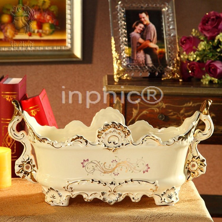 INPHIC-歐式陶瓷果盤 糖乾果盤 奢華家居飾品水果盤