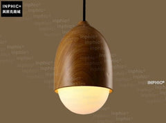 INPHIC-燈具北歐現代簡約日式餐廳臥室兒童房創意吧臺木紋堅果吊燈 C款