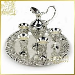 INPHIC-印度進口藏銀七件套酒具家居擺飾工藝品