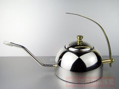 INPHIC-不鏽鋼長嘴壺咖啡手沖壺 半圓玲瓏細口壺 細嘴壺 茶壺 600ml