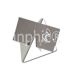 INPHIC-創意名片座 高檔卡片座 三角形名片夾 簡約工藝 桌面相片座