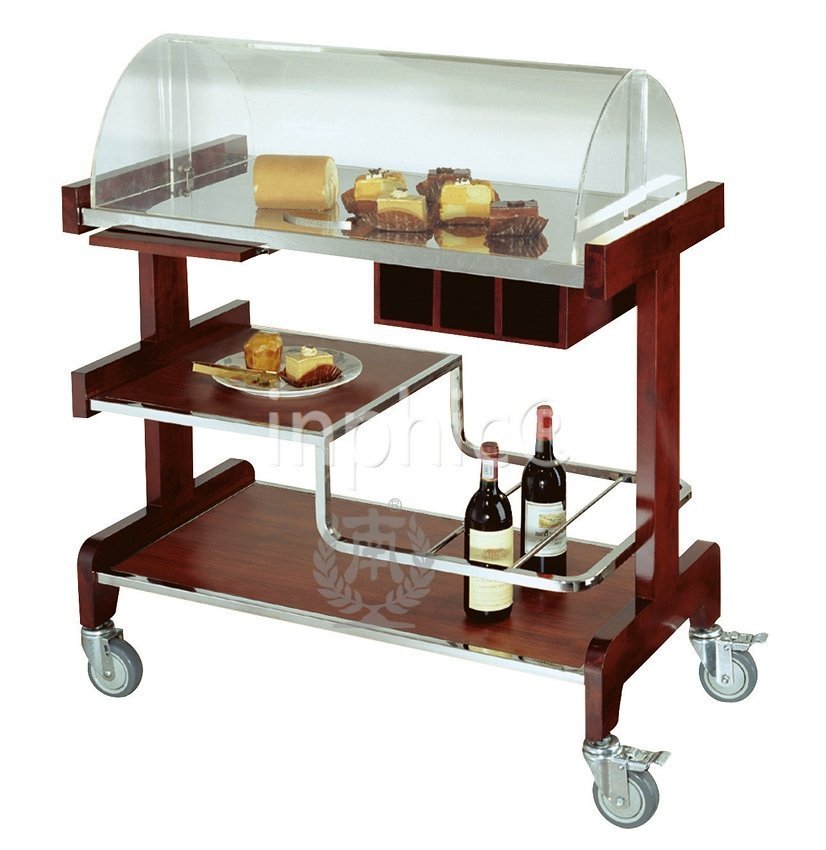 INPHIC-糕點車 甜品服務車 酒水車 餐廳手推車 餐車