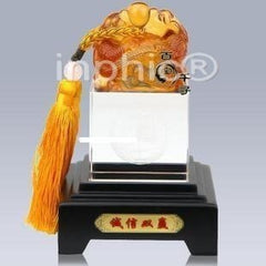 INPHIC-誠信共贏 琉璃印章 辦公桌擺設書房裝飾品 公司訂製年會創意