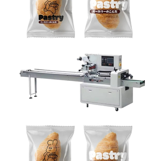 【英菲克】烘培業產線包裝機－橫式捲膜自動包裝設備｜糕餅產線、超商麵包單個包裝設計，延長保鮮的包裝奧秘