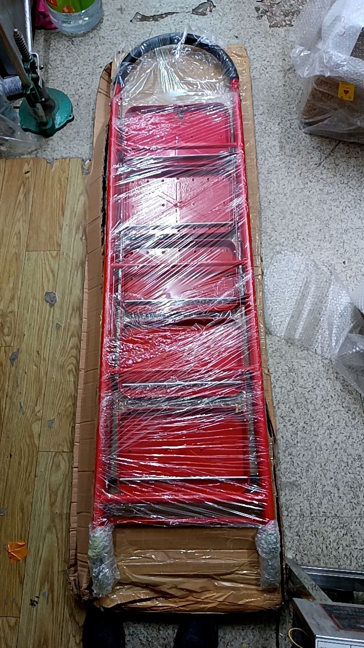 INPHIC- 摺疊梯 紅色約175×48×6公分-INOK037397A