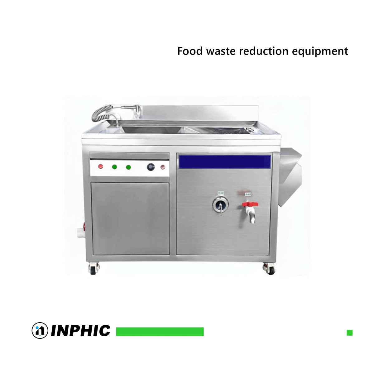 INPHIC-【廚餘減量設備-500KG/H】高效能廚餘壓縮機-脫渣油水分離減量機-減量高達70%以上-日處理量5公噸-【破碎式廚餘減量機】廚餘處理機