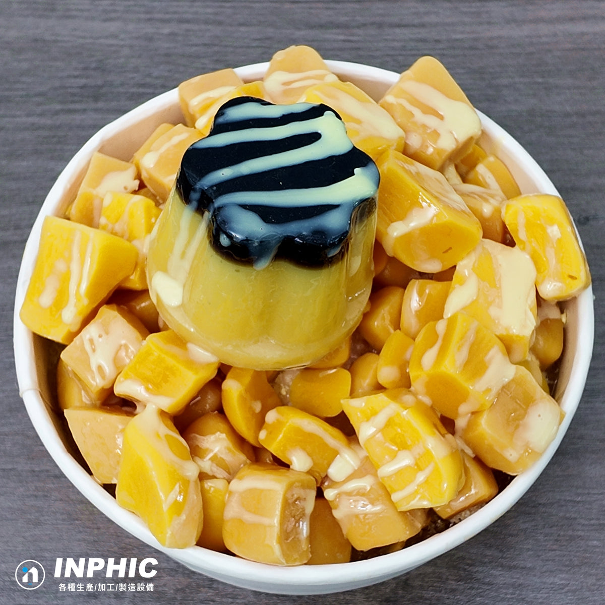 INPHIC-台灣食物模型專家 【甜點冰品模型-布丁芒果冰模型】百貨美食街模型專業訂製  餐廳菜色模型 小吃食物仿真模型 高度還原1:1食物模型 專業高仿真食物模型訂製