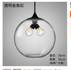 餐廳酒吧簡約現代復古透明 玻璃吊燈 金魚缸款-IAJG018404A