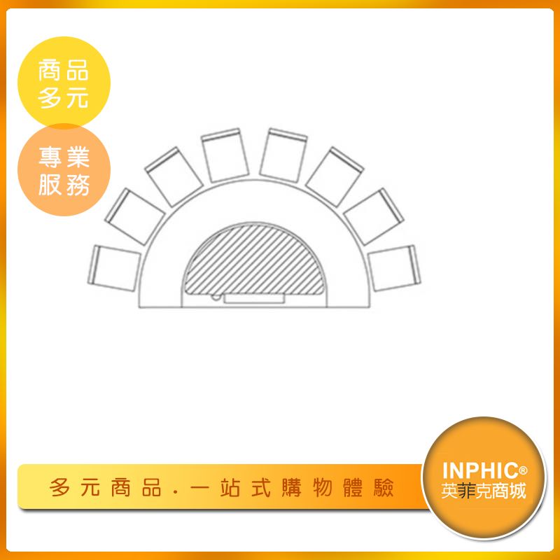 INPHIC-商用電大型日式鐵板燒設備 客製化專用鐵板燒煎台 瓦斯電熱 飯店餐廳鐵板燒煎台 升級款2M半圓形-IMLA003304A