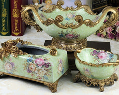 INPHIC-歐式奢華水果盤煙缸三件套裝 時尚家居裝飾擺件