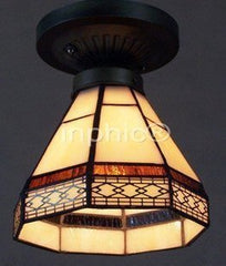 INPHIC-彩色玻璃小吸頂燈-古典燈玄關走廊吸頂燈-蒂夫尼吸頂燈