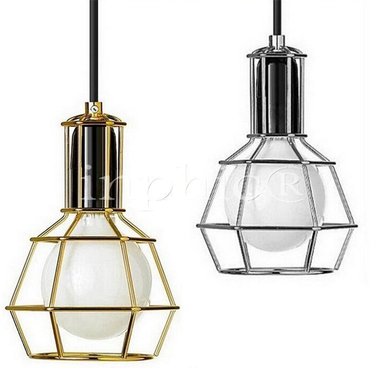 INPHIC-現代簡約餐廳客廳美式咖啡店燈具吧臺升降復古小鐵籠工業吊燈 單頭黑色