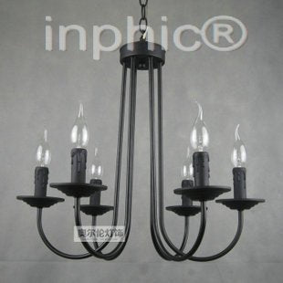 INPHIC-歐式吊燈 鐵藝燈 蠟燭吊燈 客廳燈餐廳吊燈 臥室燈 六頭