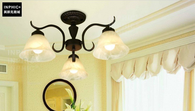 INPHIC-歐式客廳燈臥室燈餐廳廚房吊燈田園復古簡約現代吸頂燈