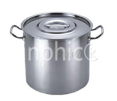 INPHIC-不鏽鋼港式平蓋湯桶 商用湯桶 加厚美興湯桶帶蓋湯桶 高鍋 30cm