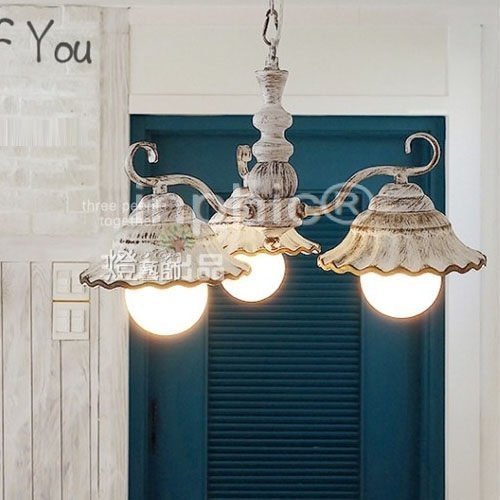 INPHIC-簡約歐式燈具田園餐廳吊燈別墅客廳臥室燈美式鄉村吊燈3頭