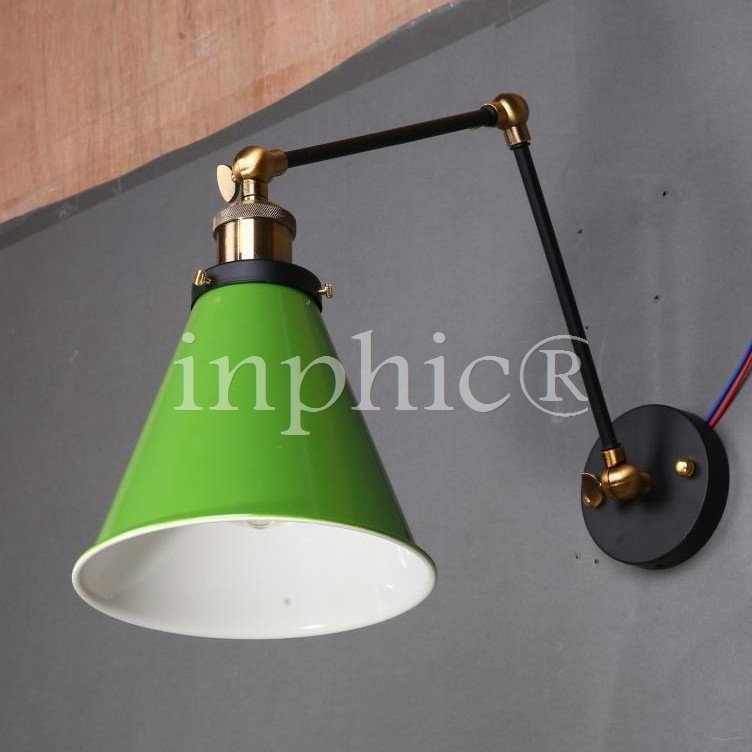 INPHIC-工業風復古美式鄉村燈飾鐵藝田園餐廳客廳黑傘雙節壁燈書桌兒童燈