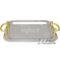 INPHIC-酒店用品水果盤|自助點心盤|冷餐盤|方形鍍金耳鏡盤18吋
