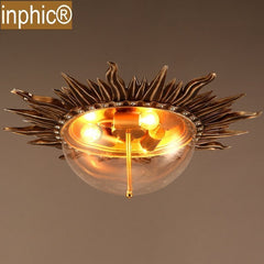 INPHIC-loft復古吸頂燈創意客廳臥室餐廳個性裝飾燈具咖啡館太陽吸頂燈