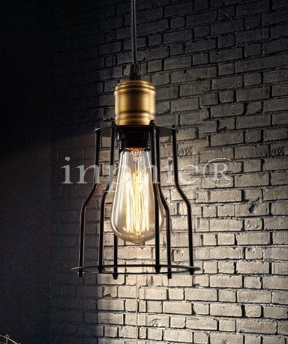 INPHIC-Loft 復古工業風餐廳吧臺現代簡約酒吧咖啡店小鐵架防爆單頭吊燈 單頭