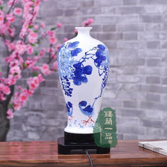 INPHIC-景德鎮陶瓷燈具 青花陶瓷檯燈 明清古典 紫氣東來 工藝品 L008