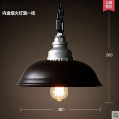 INPHIC-美式loft復古工業風吊燈咖啡館餐廳酒吧鐵藝仿古鍋蓋單頭臥室燈具 15號