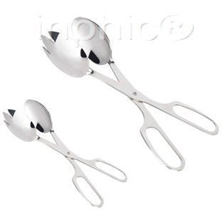 INPHIC-夾子 食品夾 沙拉夾 不鏽鋼 大小兩件套 外銷歐美