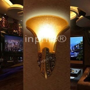 INPHIC-歐式創意樹脂壁燈ktv別墅餐廳客廳高級走道走廊床頭水晶壁燈