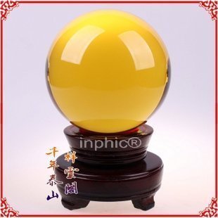 INPHIC-宗教 開光黃水晶球擺件招財旺財家居工藝品裝飾擺設家飾