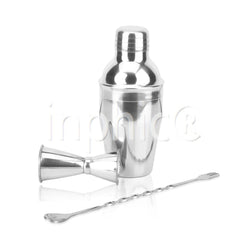 INPHIC-英式調酒器350ml搖酒器套裝 雪克壺 吧勺 盎司杯3件套雞尾酒酒具