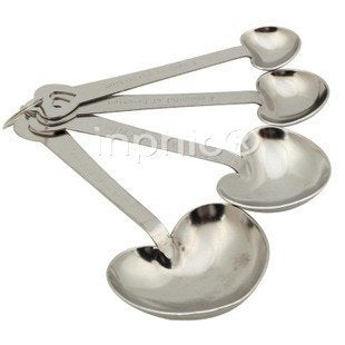 INPHIC-創意不鏽鋼四入裝愛心勺湯勺可愛小勺子餐具