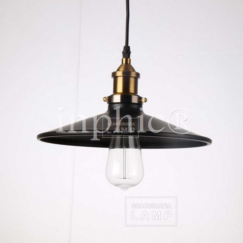 INPHIC-loft RH 工業風 美式倉庫創意復古小黑裙大型中型小型吊燈 小型22cm黑色