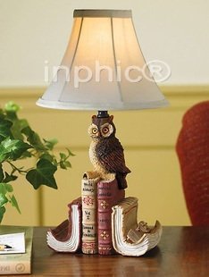INPHIC-貓頭鷹檯燈 臥室床頭檯燈創意 裝飾檯燈歐式 現代書房中式