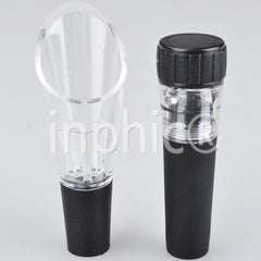 INPHIC-真空酒塞紅酒瓶塞抽氣酒塞紅酒保鮮塞紅酒塞+醒酒功能倒酒器-散裝