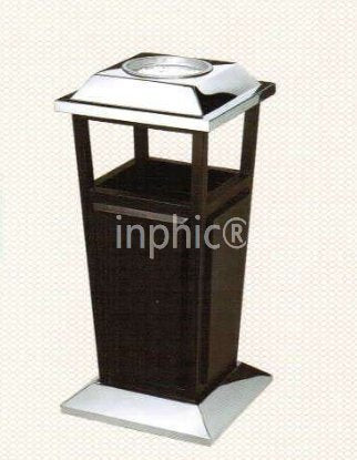 INPHIC-黑金鋼煙灰菸灰桶 飯店大廳立式煙灰菸灰桶金色皮紋果皮桶 鐵烤漆黑色