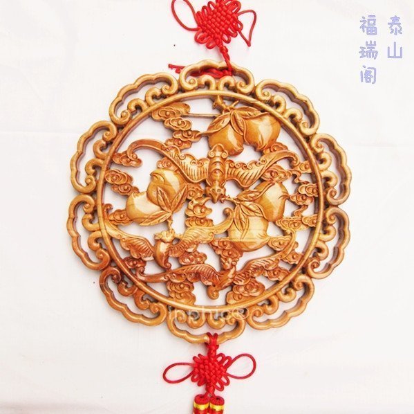 INPHIC-宗教 福壽無邊 開光桃木家居掛件 擺件 鎮宅避邪 增福壽招財祿