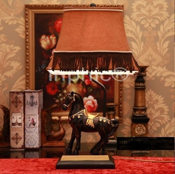 INPHIC-歐式創意工作書房擺設飾歐式駿馬裝飾時尚家居歐式大檯燈