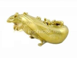 INPHIC-開運 開光母子招財鼠 銅鼠 黃金袋--招財進寶興旺發達，招正偏財