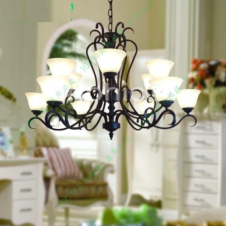 INPHIC-大號雙層簡約燈具別墅樓梯複式工程後現代歐式鐵藝吊燈地中海