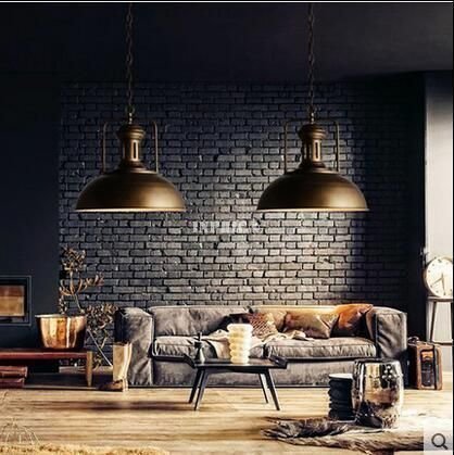 INPHIC-燈具 loft美式鄉村工業復古鐵藝燈罩咖啡廳吧臺餐廳懷舊老吊燈 青