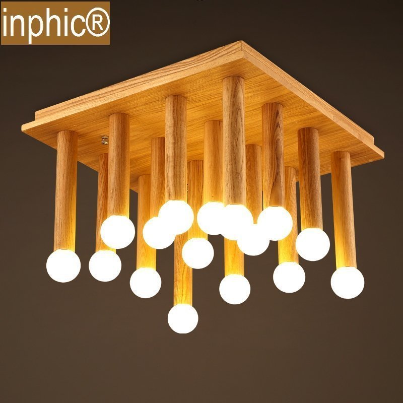INPHIC-北歐個性吸頂燈設計藝術餐廳客廳咖啡館簡約創意實木藝吸頂燈