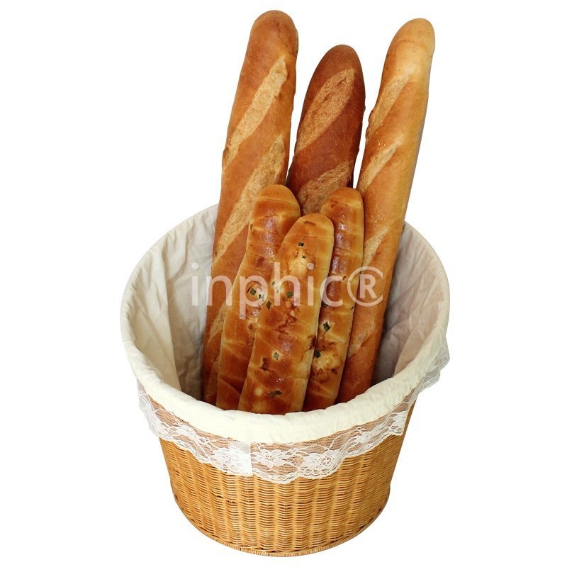 INPHIC-竹藤編法式麵包籃麵包筐油條熱狗籃筐超市水果展示筐陳列 籃