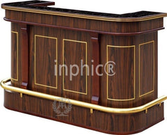 INPHIC-商用 營業 豪華流動酒吧臺（銅木）會所 飯店移動酒櫃服務臺