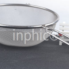 INPHIC-長鋼柄不鏽鋼漏勺濾網鋼絲炸篩炸籬油格油撈 廚房漏勺大