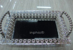 INPHIC-茶具 鋅合金鐵藝鍍鎳不鏽鋼歐式托盤茶盤